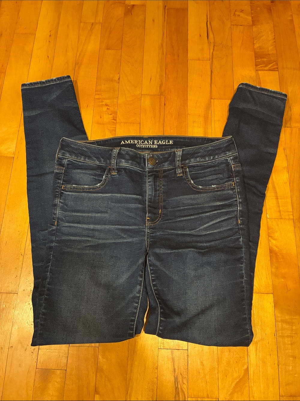 American Eagle Outfitters Dark Blue Stretch Jeggings